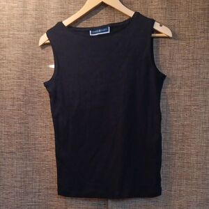 Karen Scott Black Cotton Top